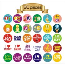30 Piece Unisex Milestone Stickers